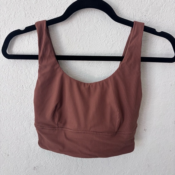 lululemon athletica Other - Lululemon Brown Ribbed reversible Sports Bra Size 4